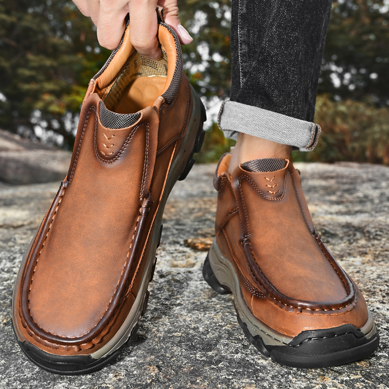 ⏰Last day 60% OFF - 2025 New Hot selling men's casual thick-soled non-slip orthopedic leather boots