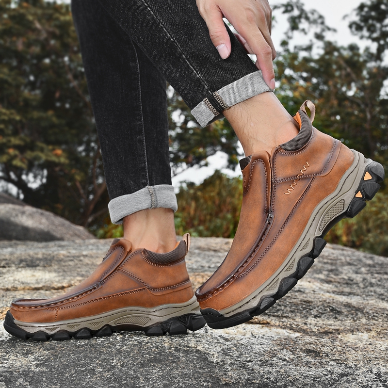 ⏰Last day 60% OFF - 2025 New Hot selling men's casual thick-soled non-slip orthopedic leather boots