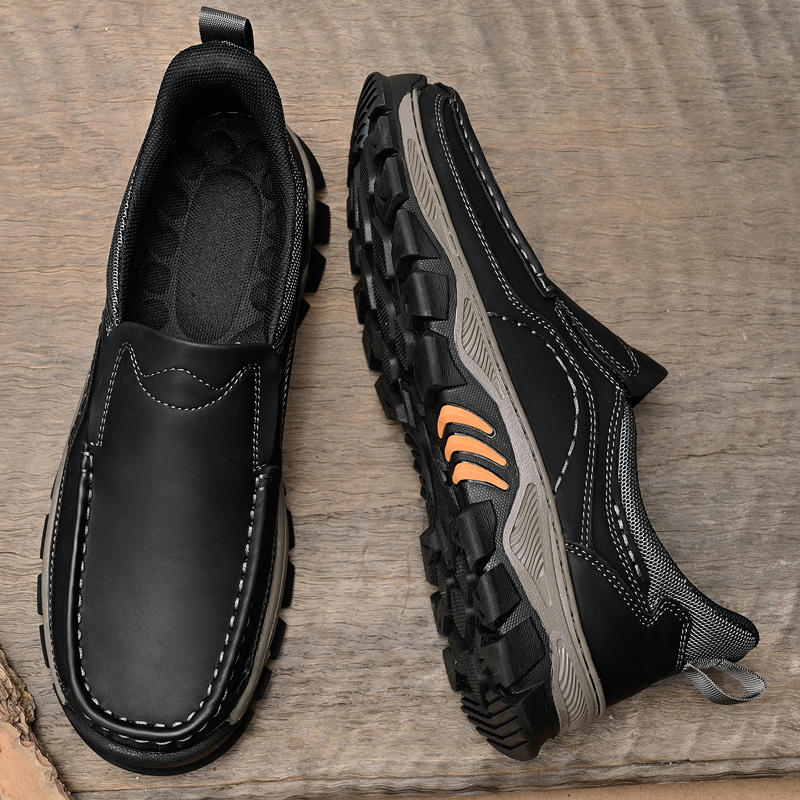 ⏰Promotion 60% OFF - 2025 New Men's Orthopedic Hands-Free Genuine Leather Slip On Loafers