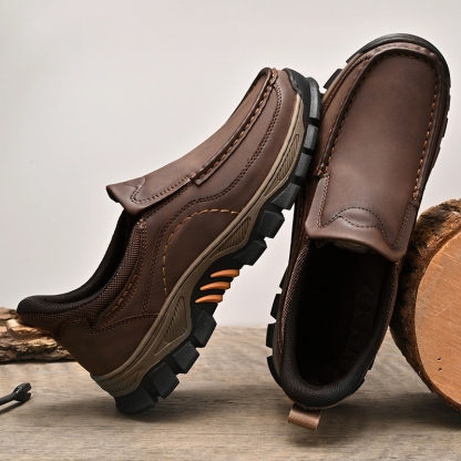 ⏰Promotion 60% OFF - 2025 New Men's Orthopedic Hands-Free Genuine Leather Slip On Loafers