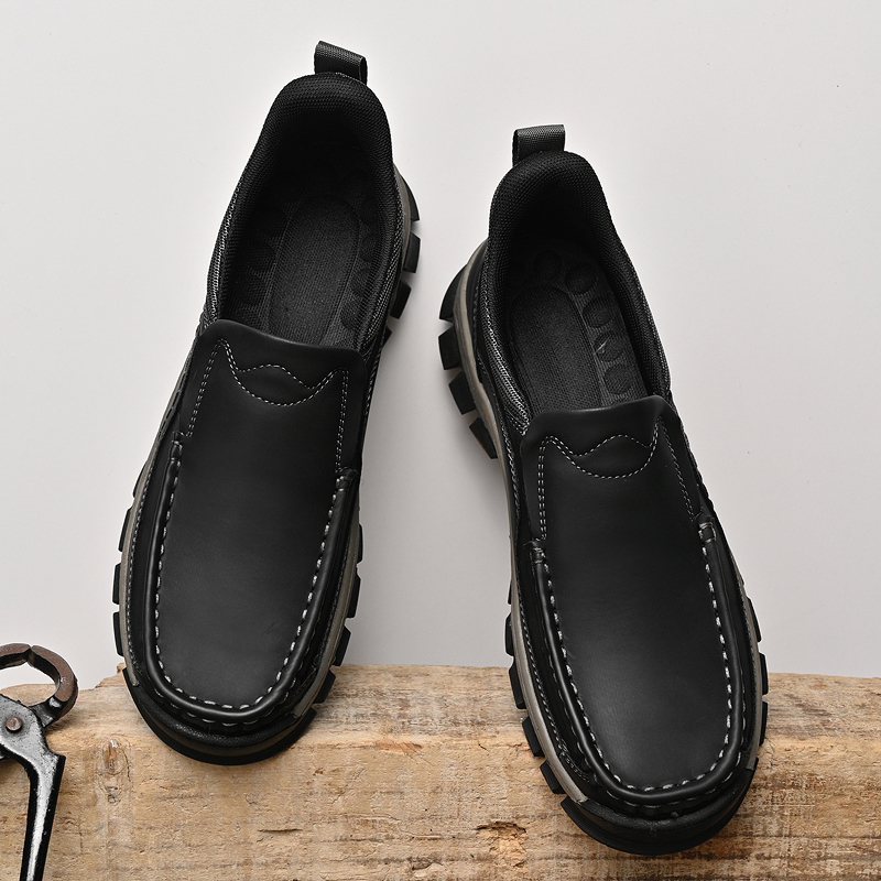 ⏰Promotion 60% OFF - 2025 New Men's Orthopedic Hands-Free Genuine Leather Slip On Loafers