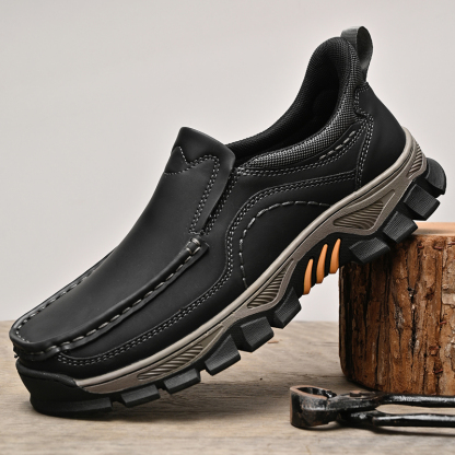 ⏰Promotion 60% OFF - 2025 New Men's Orthopedic Hands-Free Genuine Leather Slip On Loafers