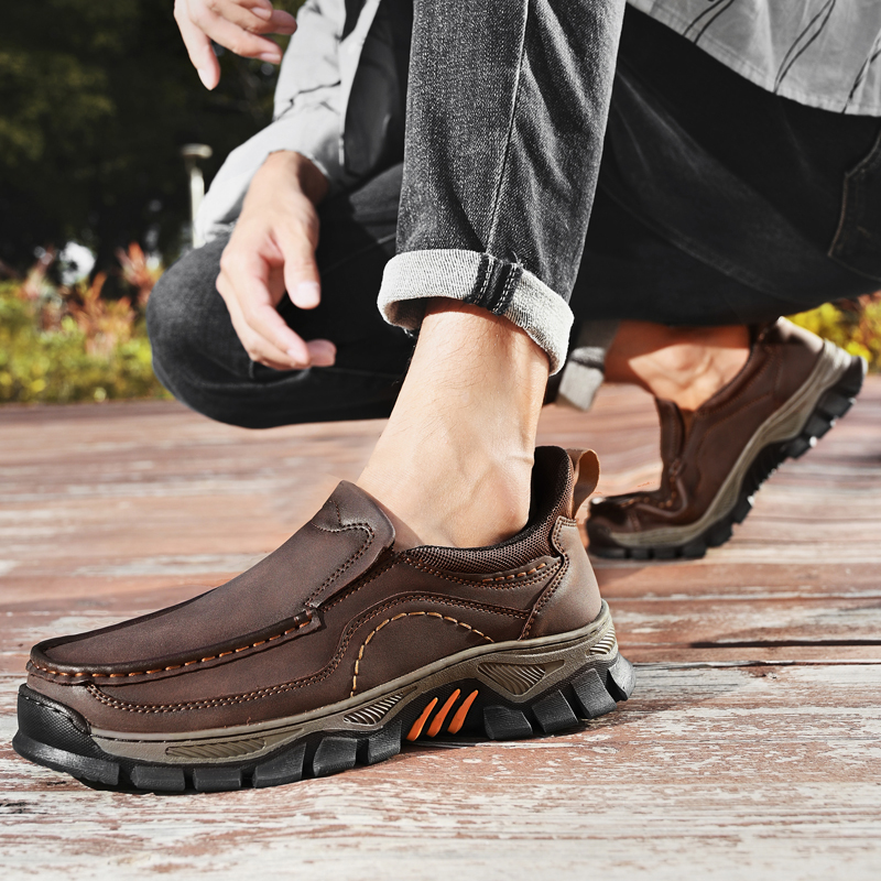 ⏰Promotion 60% OFF - 2025 New Men's Orthopedic Hands-Free Genuine Leather Slip On Loafers