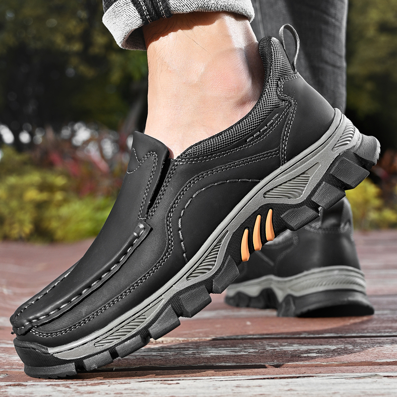 ⏰Promotion 60% OFF - 2025 New Men's Orthopedic Hands-Free Genuine Leather Slip On Loafers