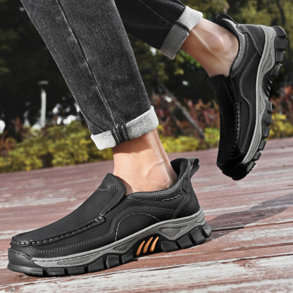 ⏰Promotion 60% OFF - 2025 New Men's Orthopedic Hands-Free Genuine Leather Slip On Loafers