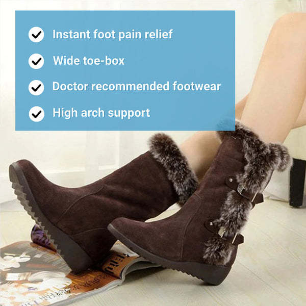 Mid-Calf Orthopedic Boots Fur New Trend 2024 Winter Shoes