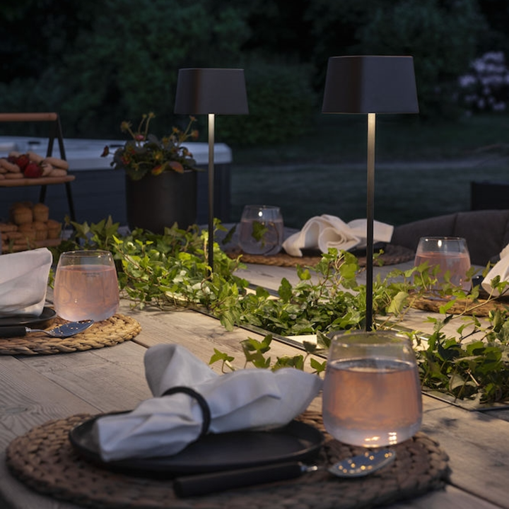 Rechargeable Cordless Table Lamp - 360° Shadowless Lighting Dimmable Waterproof Metal Light