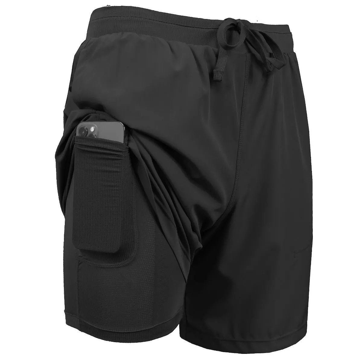 🔥Men's 2 in 1 Stretch Active Quick Dry Gym Running Shorts With Liner