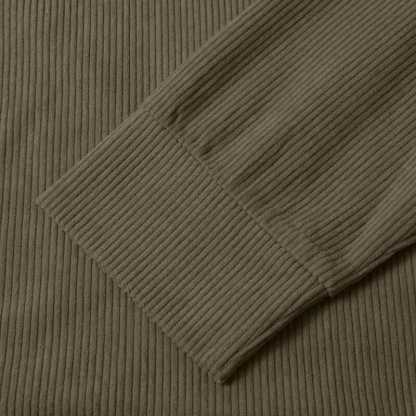 Men's Casual V-Neck Pullover Long Sleeve Rugby Shirt