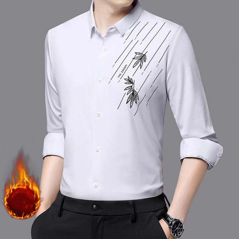 Men's Winter Thickened Warm Long Sleeve Shirt