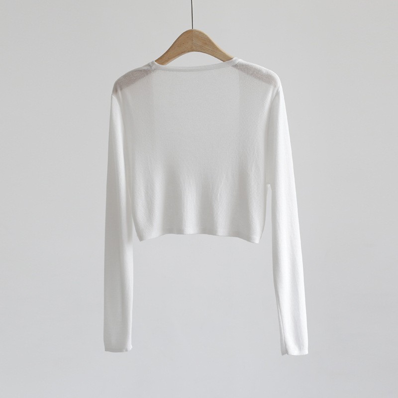 Sun knit Cardigan Women's thin ice silk Coat shawl air-conditioned shirt with slip skirt