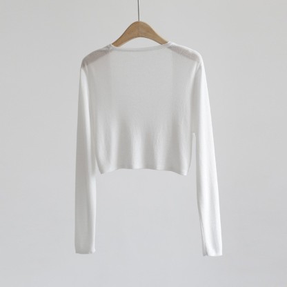 Sun knit Cardigan Women's thin ice silk Coat shawl air-conditioned shirt with slip skirt