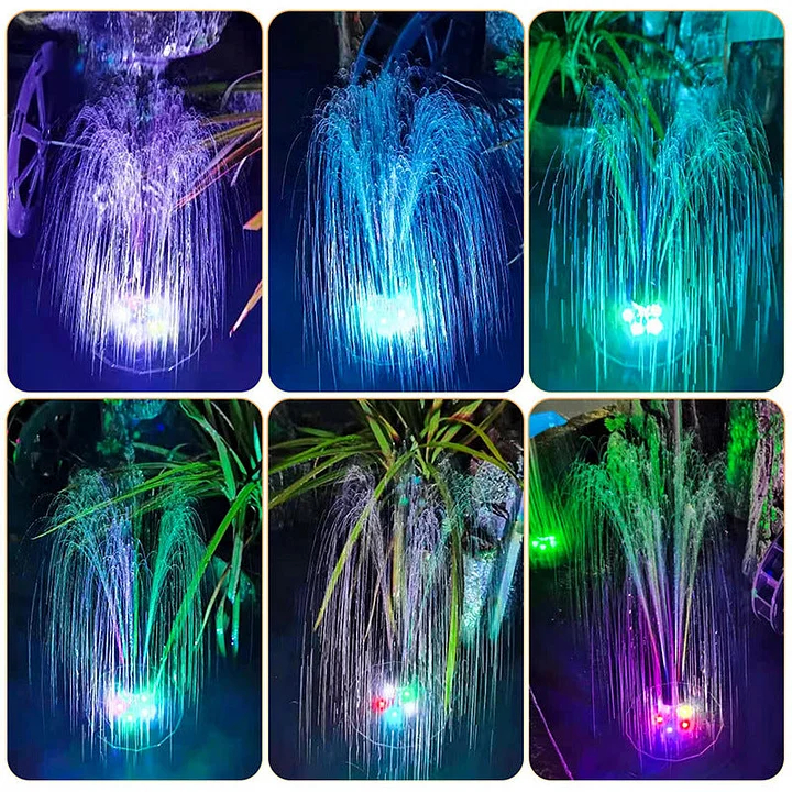 2024 Powerful Floating Led Solar Water Fountain With Colorful LED Lights