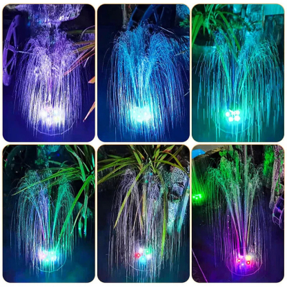 2024 Powerful Floating Led Solar Water Fountain With Colorful LED Lights