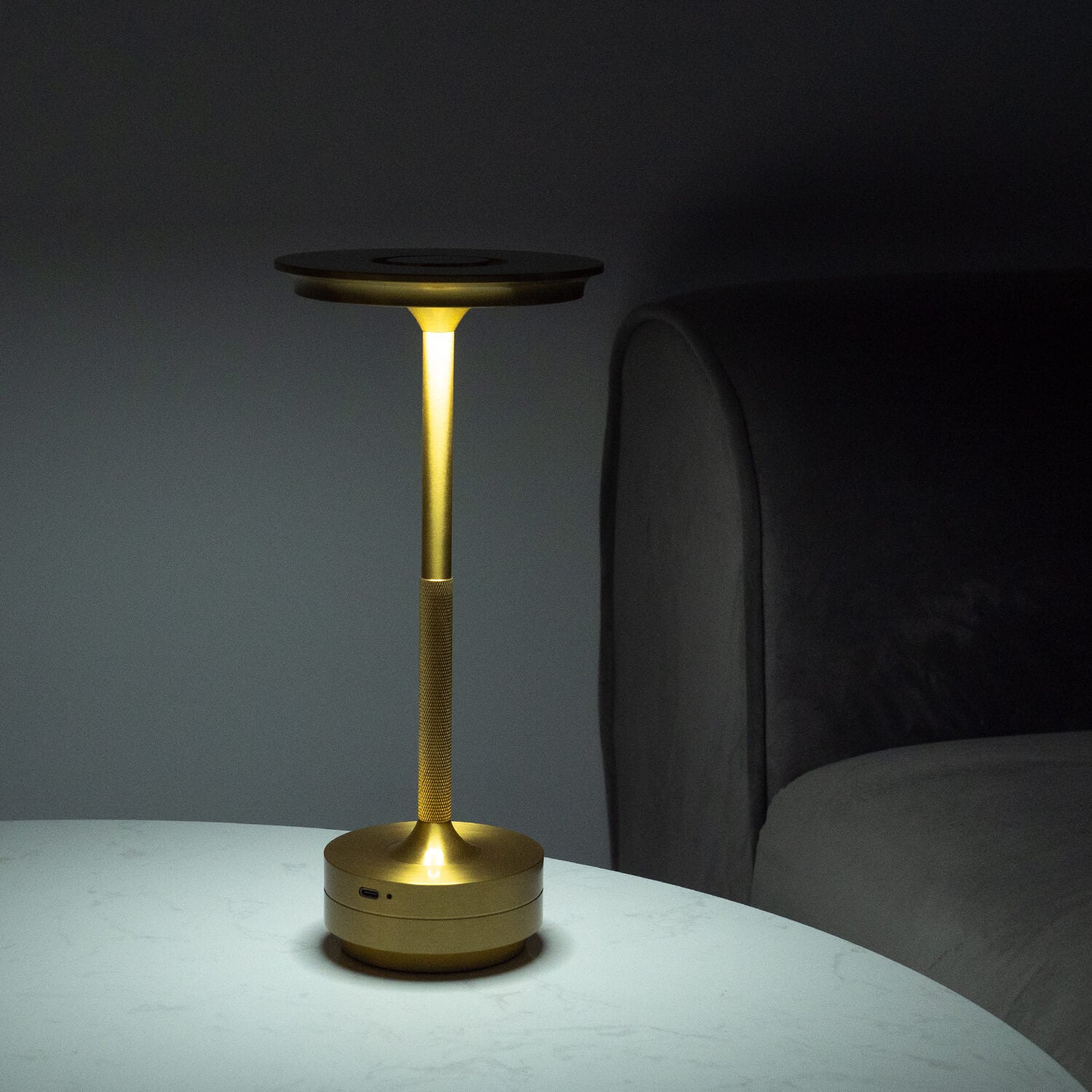 Minimal Metallic Cordless Table Lamp