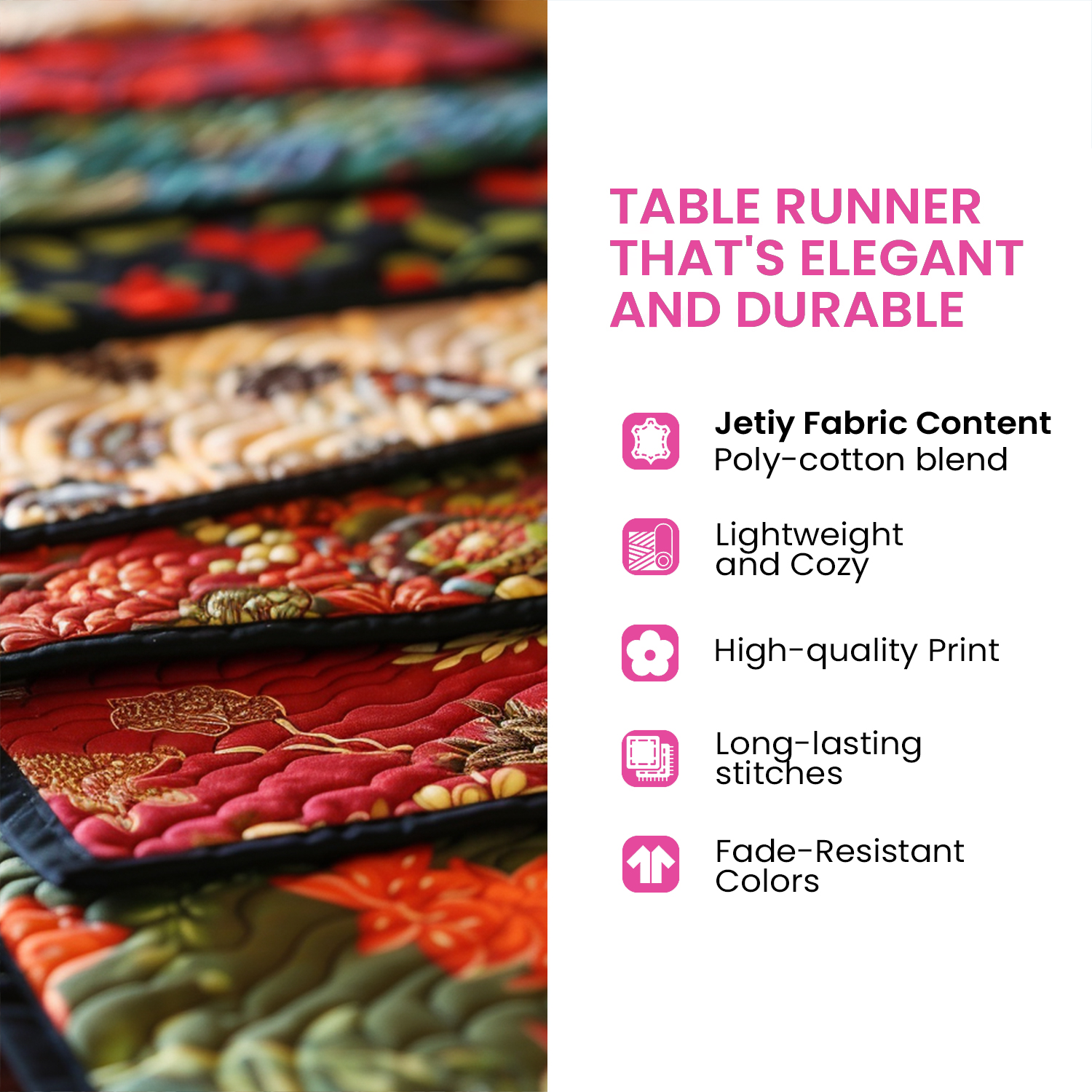 Bloom Trail Quilted Table Runner NCU0NVH892