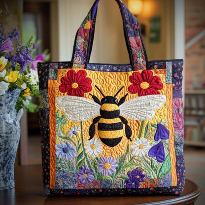 Buzz Charm Quilted Tote Bag NCU0NT10526