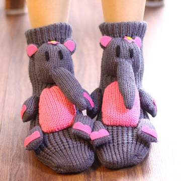 🎉3D Cute Animal Knit Skid-Proof Home Socks
