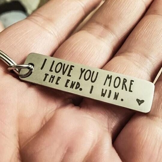 To My Sweetheart Gift Lettering Keychain