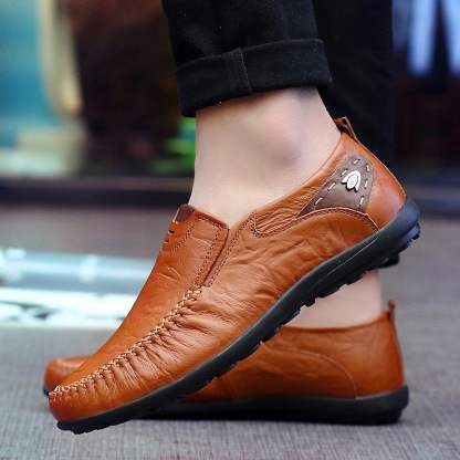 ⏰Promotion - 50% OFF🔥 Handcrafted Ortho Slip-On Leather Loafers