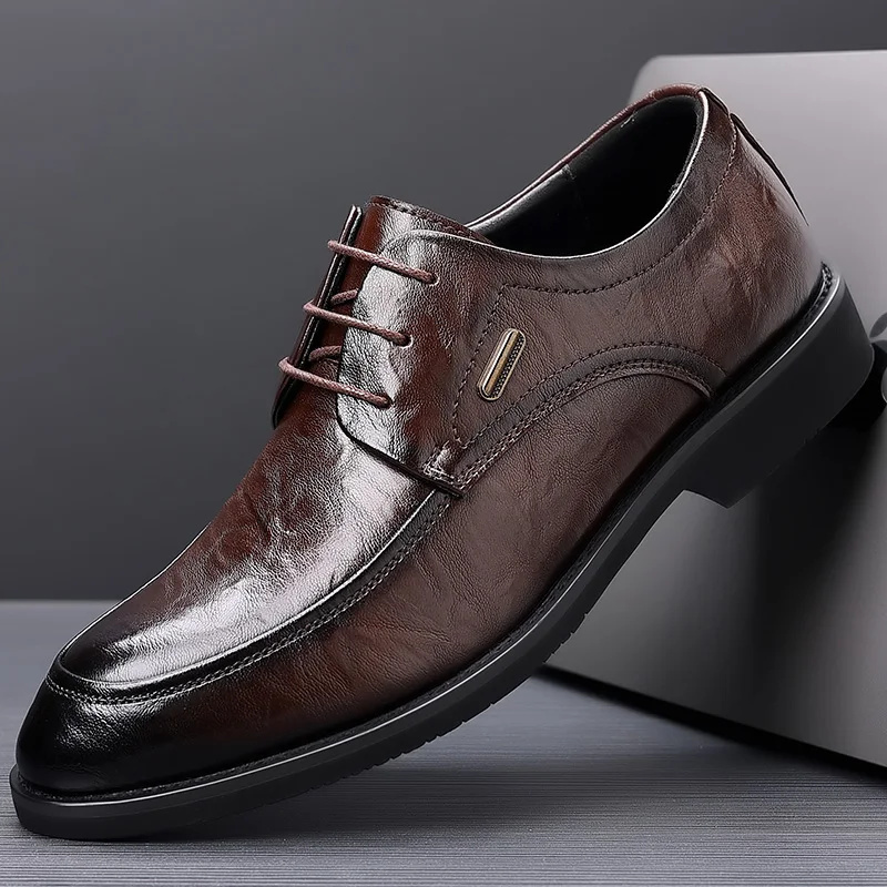 🔥HOT SALE-Men's Genuine Leather Shoes 2025 Winter New Business Formal Shoes Fashion Casual Shoes