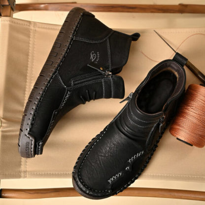 Mostelo – Men’s Soft And Breathable Zipper Outdoor Tooling Boots V2