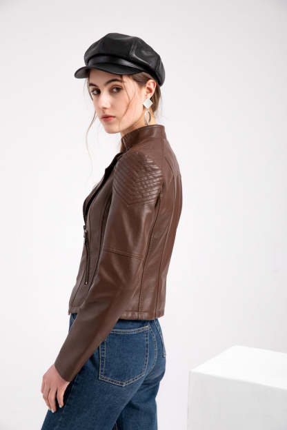Washed Lambskin Leather Jacket