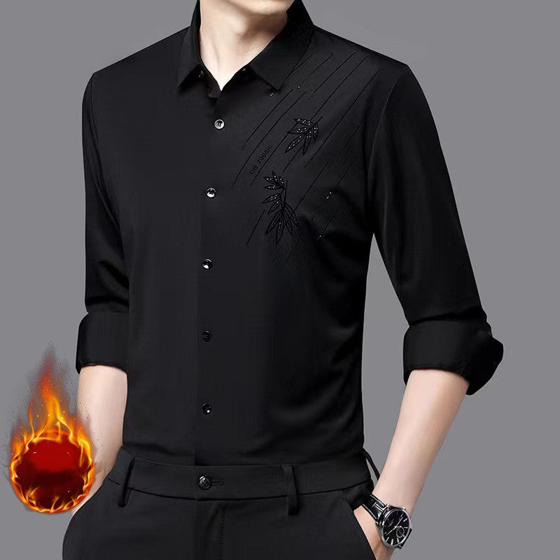 Men's Winter Thickened Warm Long Sleeve Shirt
