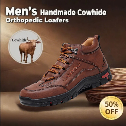 Today 70% OFF🔥Casual leather arch support non-slip wear-resistant high-top loafers