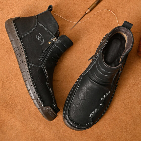 Mostelo – Men’s Soft And Breathable Zipper Outdoor Tooling Boots V2