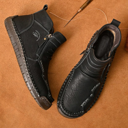 Mostelo – Men’s Soft And Breathable Zipper Outdoor Tooling Boots V2