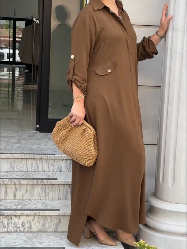 Button-Down Shirt & Wide-Leg Pants 2-Piece Set