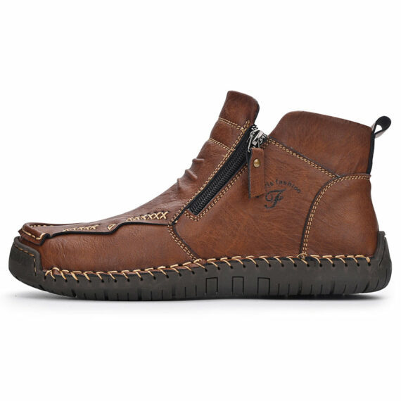 Mostelo – Men’s Soft And Breathable Zipper Outdoor Tooling Boots V2