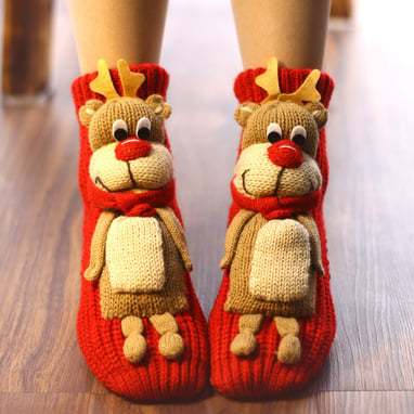 🎉3D Cute Animal Knit Skid-Proof Home Socks