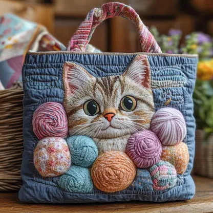 Funky Chicken Quilted Tote Bag