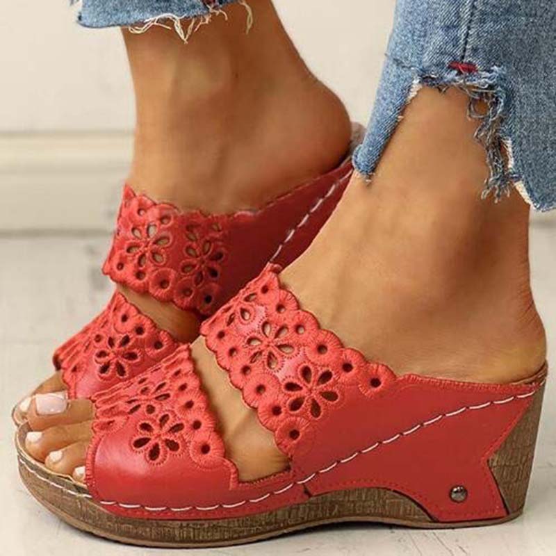 Leather Soft Footbed Orthopedic Arch-Support Sandals