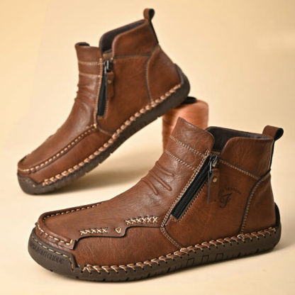 Mostelo – Men’s Soft And Breathable Zipper Outdoor Tooling Boots V2