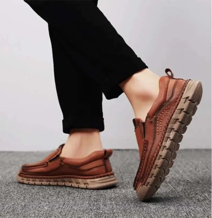 ⏰Promotion 60% OFF - Men's Orthopedic Comfortable Genuine Leather Slip On Walking Shoes