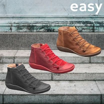 Premium Orthopedic Lace-Up Ankle Boots, Genuine Comfy Orthopedic Leather Boots, 2024 Design