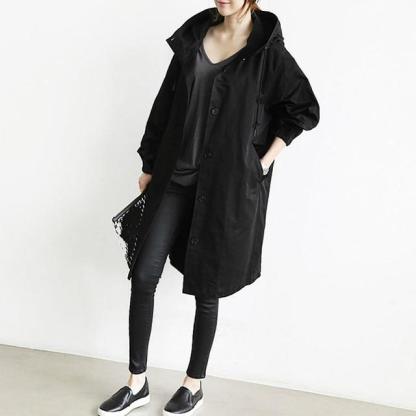 Water Resistant Oversized Hooded Windbreaker Rain Jacket