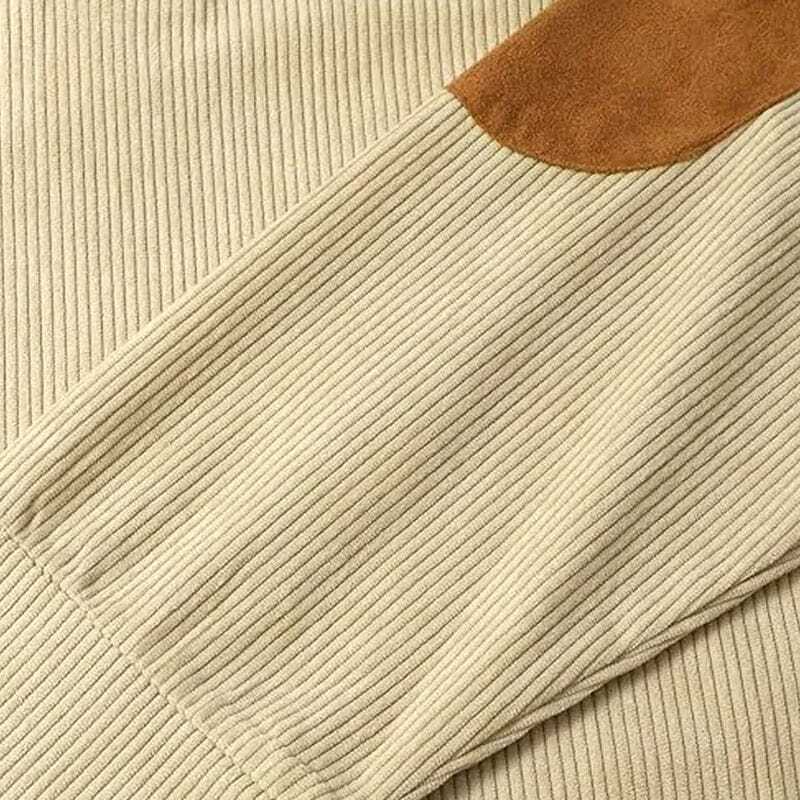 Men's Casual V-Neck Pullover Long Sleeve Rugby Shirt