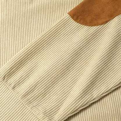 Men's Casual V-Neck Pullover Long Sleeve Rugby Shirt