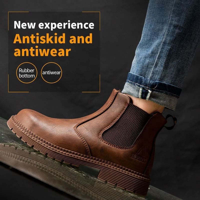 Men Winter Boots For Work Oil-proof Safety Orthopedic Shoes