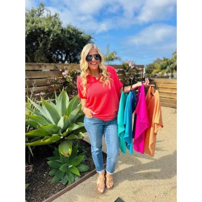 Women's V-Neck Summer T-Shirt 🌟