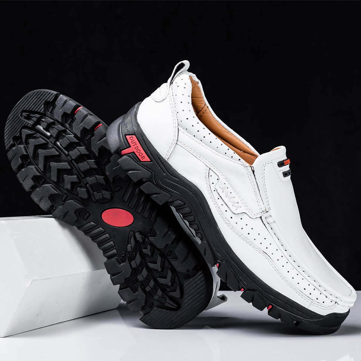 Orthopedic Walking Genuine Leather Slip On Loafers