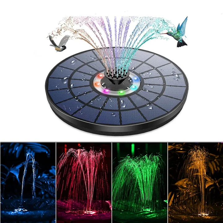 2024 Powerful Floating Led Solar Water Fountain With Colorful LED Lights