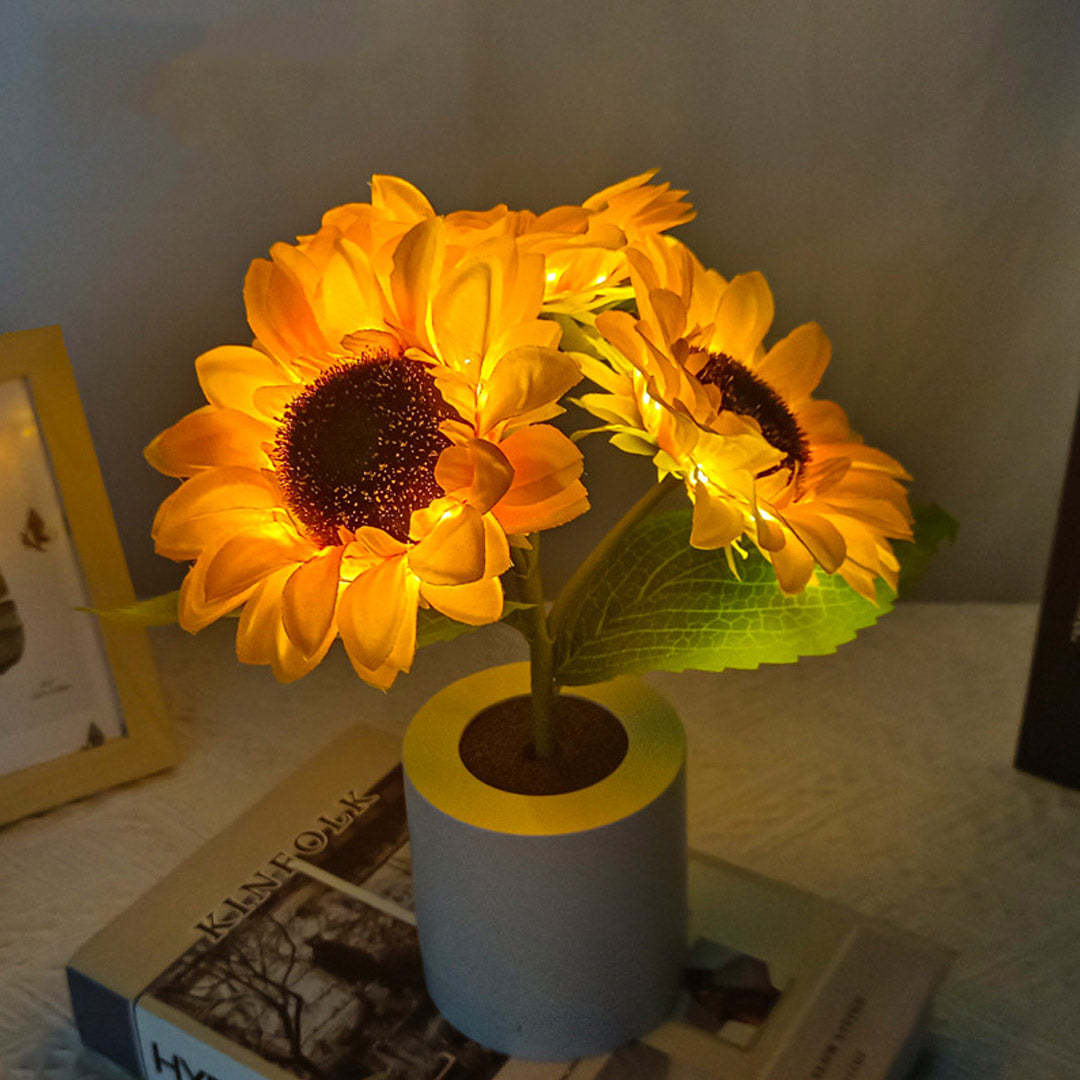 Sunflower led simulation small night light