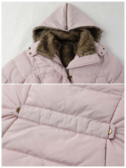 Women's Winter Outdoor Hiking Parka Coat with Faux Fur Lined Outdoor Windproof Coat