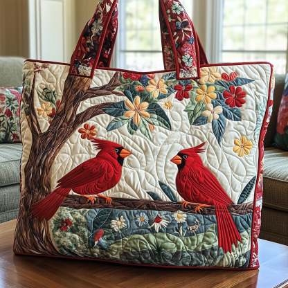 Cardinal Love Quilted Tote Bag GFTONT1015
