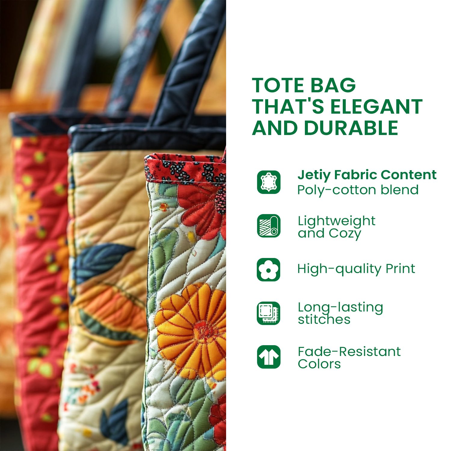 Turtle Quilted Tote Bag NCU0VT203